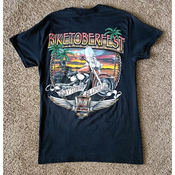 Daytona Florida Biketoberfest T-Shirt Men's Small Black Short Sleeve - Picture 1 of 7